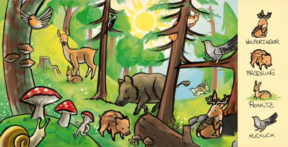 Unser wunderbarer Wald - Wimmelbuch: Fabelwesen&Waldtiere