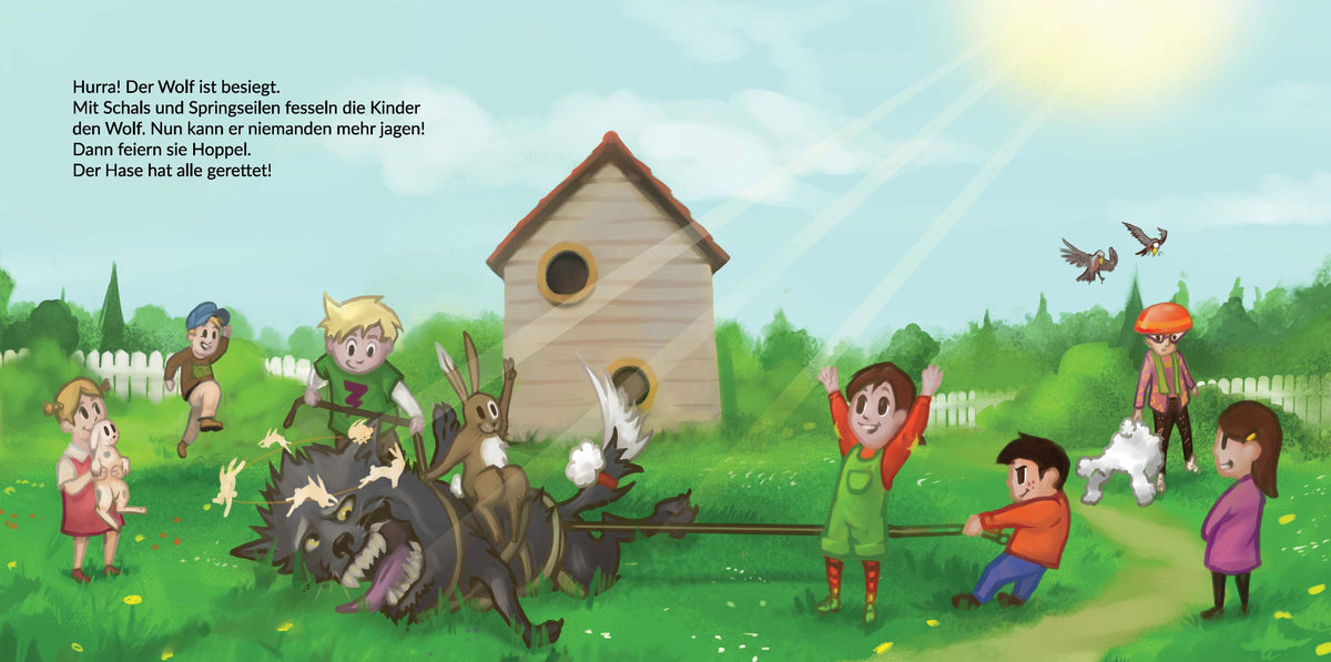 Wolfsalarm im Kindergarten - Modernes Märchen über Wolf im Schafspelz